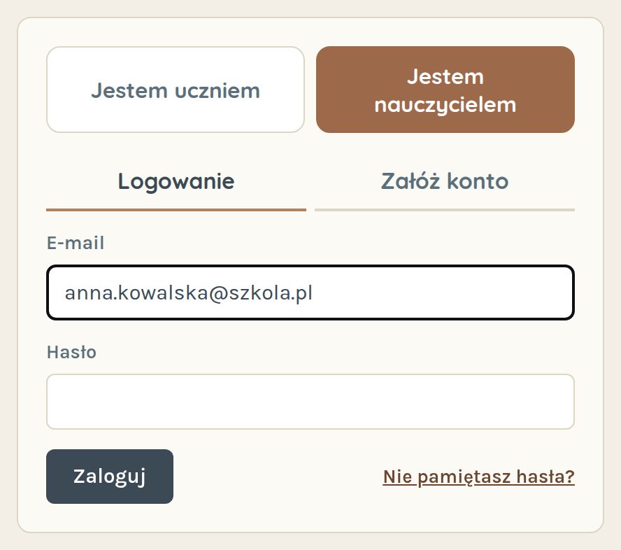 Formularz logowania
