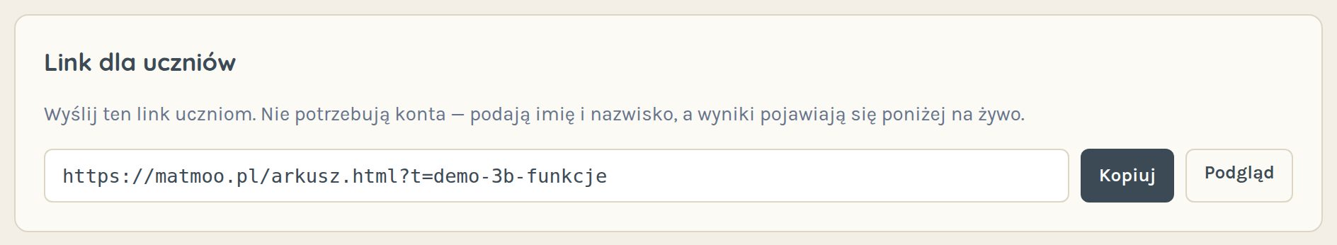 Link dla uczniów